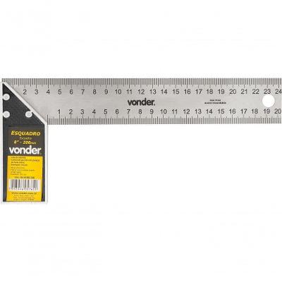 Esquadro 8" Cabo Alumínio - Vonder