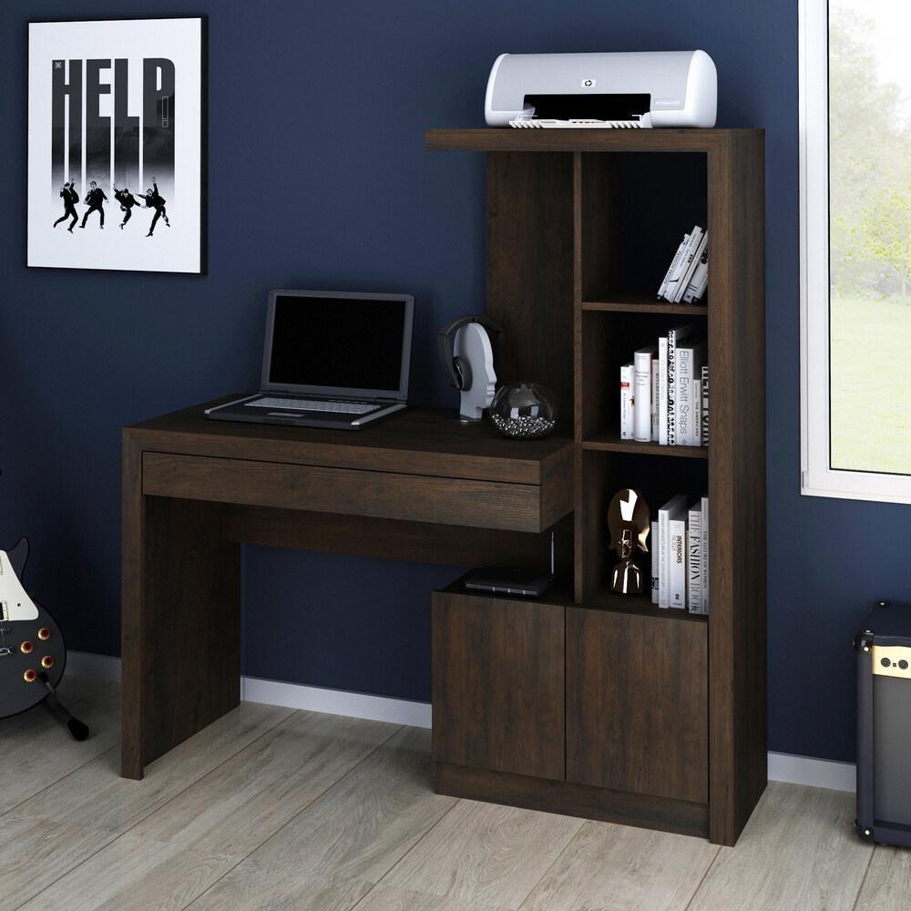 Escrivaninha Estante Com 2 Portas E Gaveta Cr25040 Rustica - 1