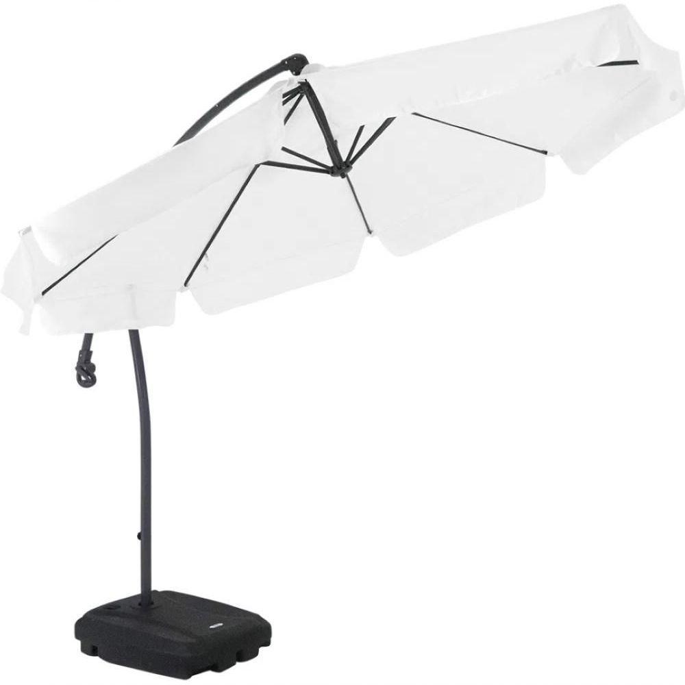 Ombrellone Suspenso Búzios Giratório 3,00m Branco Com Base Bel Lazer - 2