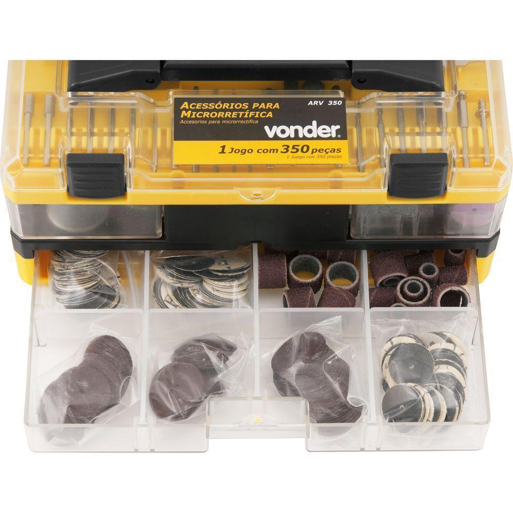 Jogo De Acessórios Para Microrretífica Com 350 Pç Arv350 Vonder - 2