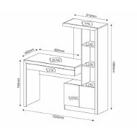 Escrivaninha Estante Com 2 Portas E Gaveta Cr25040 Amendoa
