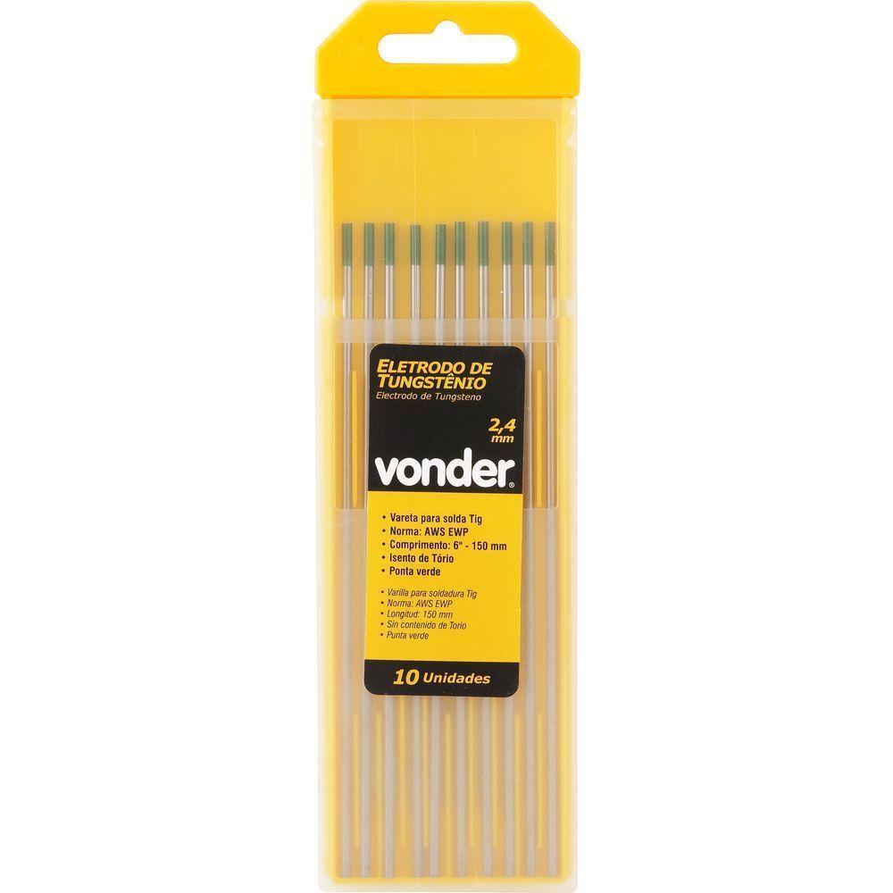 Eletrodo Tungstênio 2,4mm Verde Puro Ewp Com 10 Peças Vonder - 3