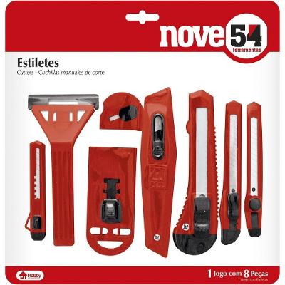 Jogo De Estiletes Cabo Plástico Com 8 Peças - Nove54