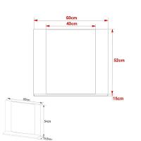 Espelheira Para Banheiro 60Cm Multimóveis Vcr10090 Amêndoa Amêndoa - 3