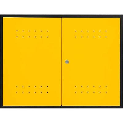 Armário Superior Multiuso Modular Vonder Aéreo Capacidade 15kg Aço Carbono Preto E Amarelo Fechadura