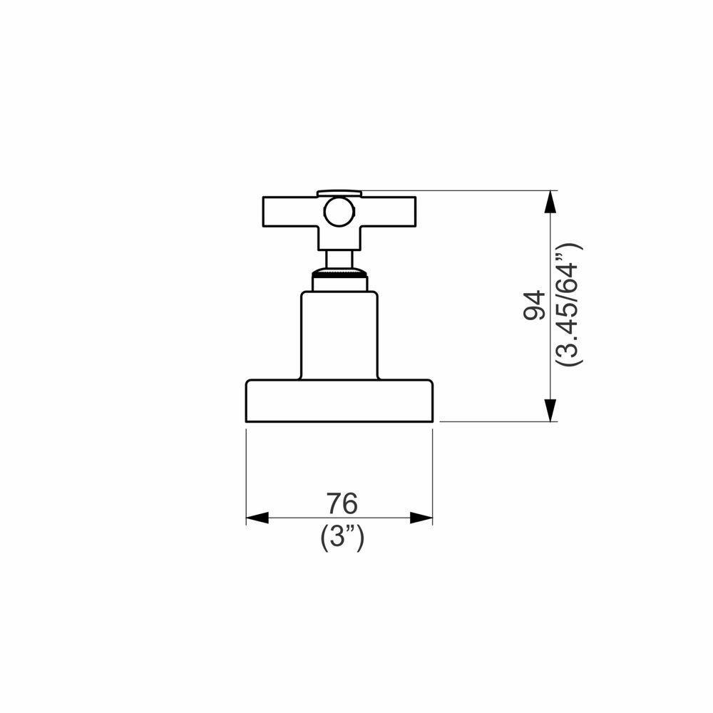 Acabamento Registro Base Deca 1.1/4 E 1.1/2 (grande) - Slim Cross - 2