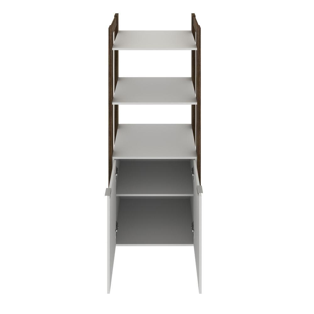 Estante Escritório Com 2 Portas Cr25004 Branca/Nogal - 4