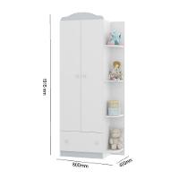 Guarda-roupa João e Maria 2 Portas 1 Gaveta Multimóveis - 6