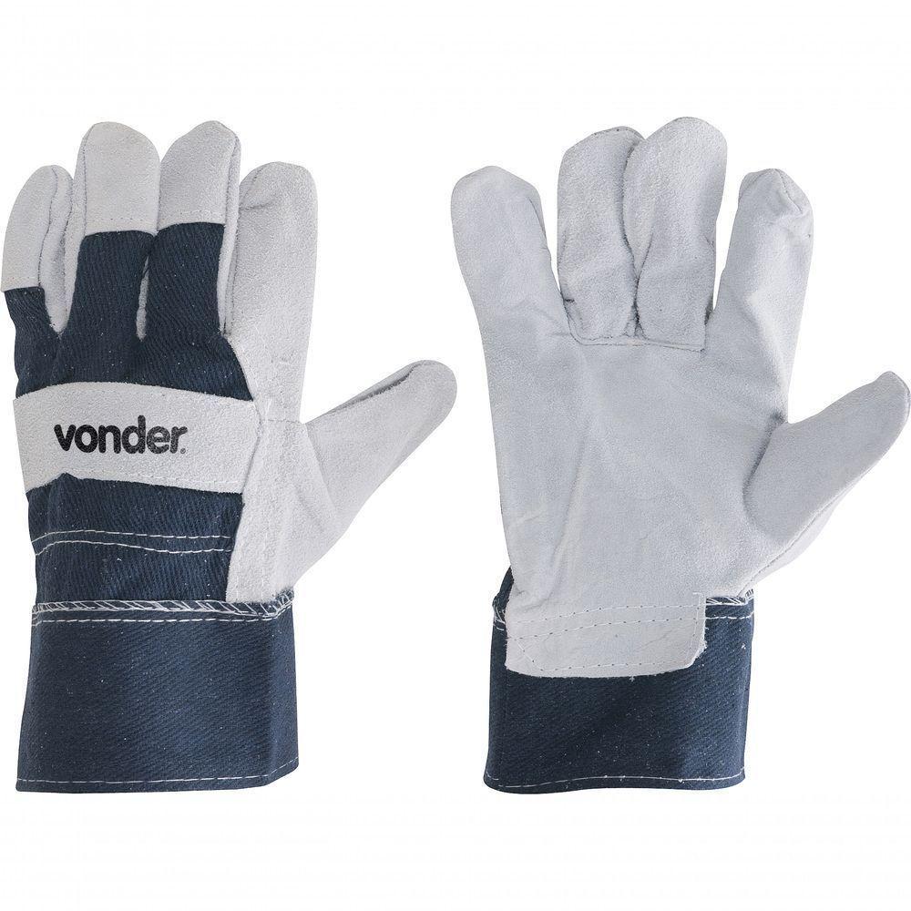 Luva Mista 7cm Palma Raspa Dorso Jeans Ca29890 Vonder - 1