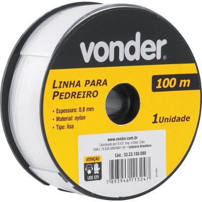 Linha Para Pedreiro Lisa 0,8mmx100m - Vonder