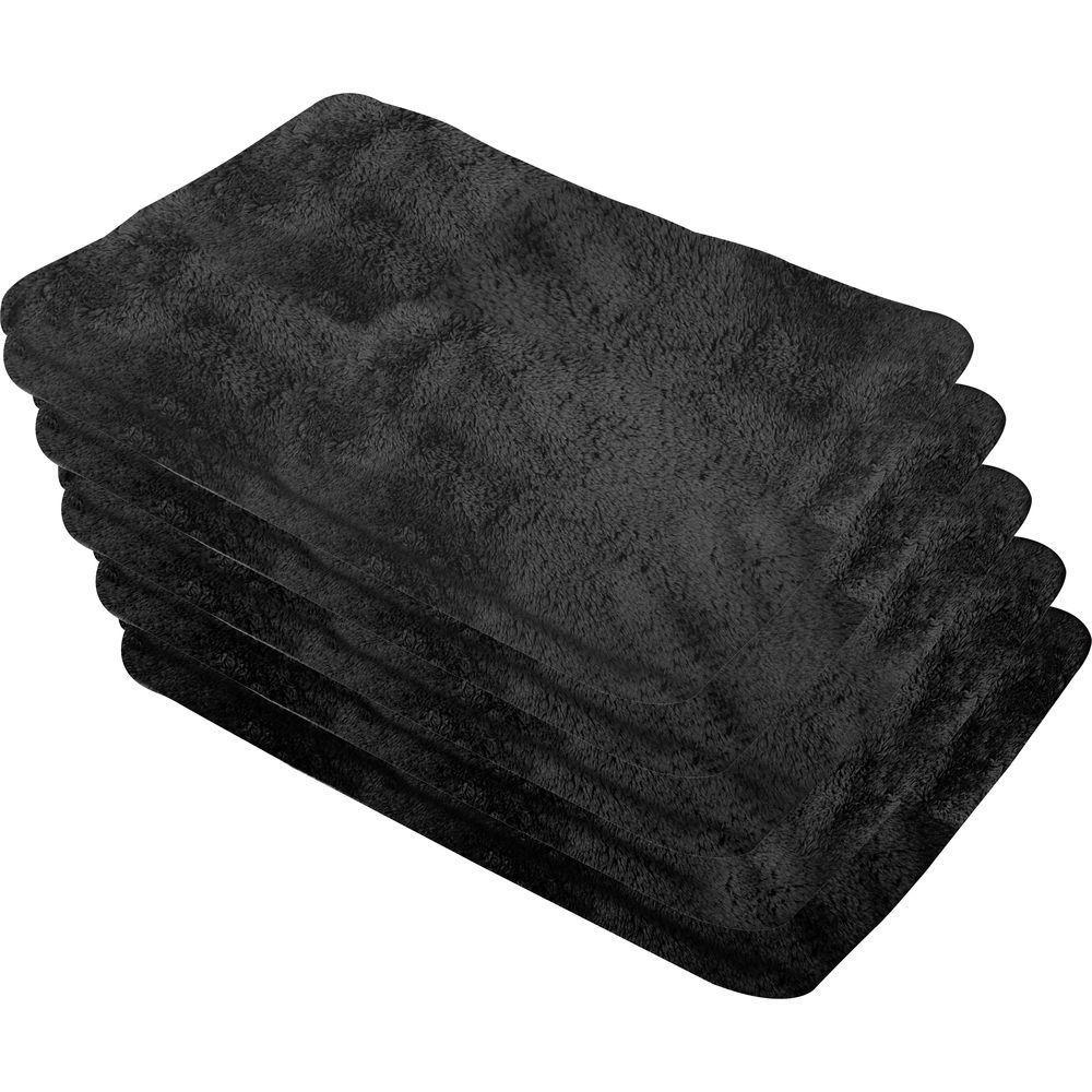 Toalha Microfibra 30x40 Cm 200 G-m² Preta 5 Pçs Vonder - 2