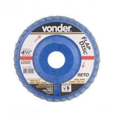 Flap Disc 4.1-2 G120 Costado Pvc Reto Inox Vonder
