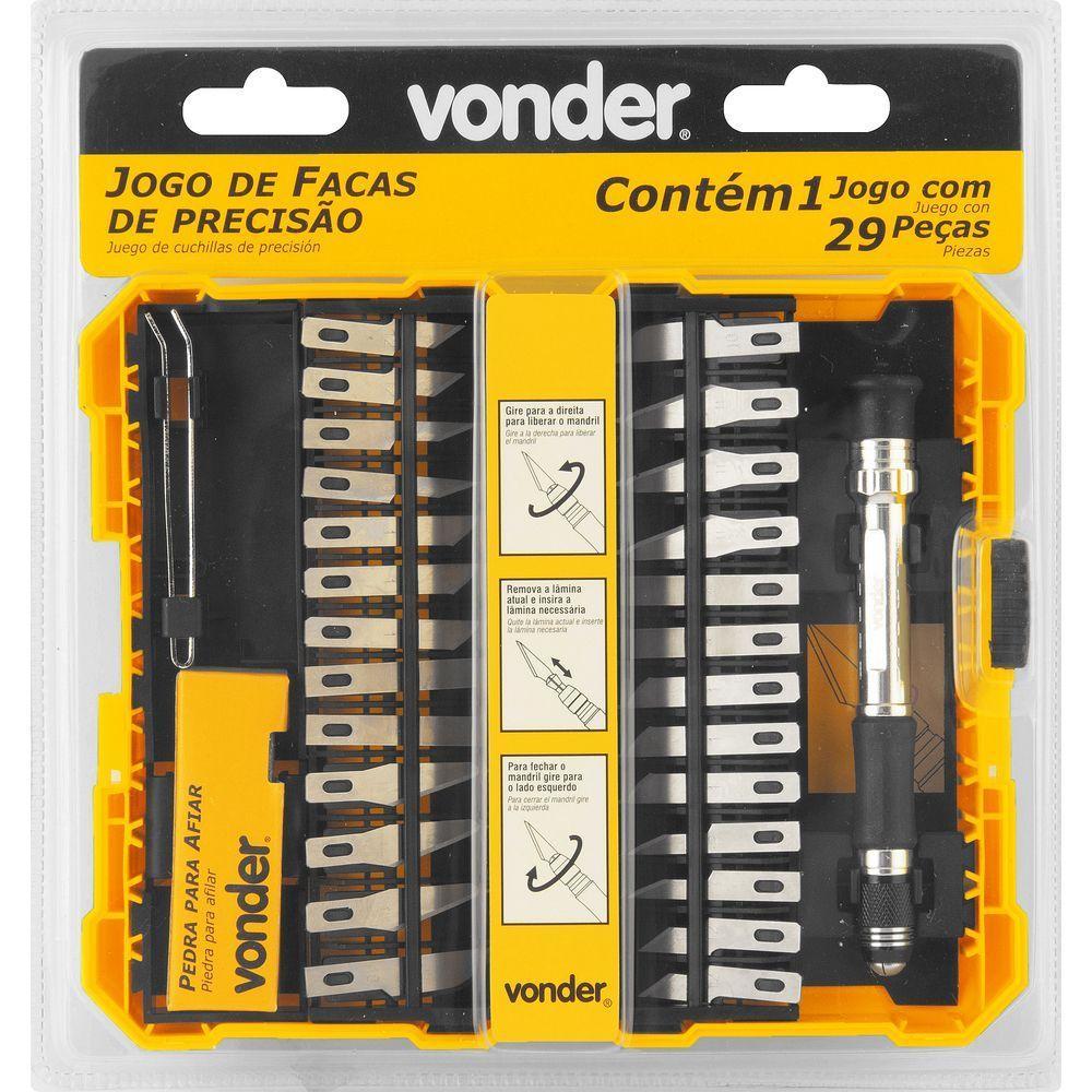 Faca De Precisão Jogo Com 29 Peças Vonder - 3