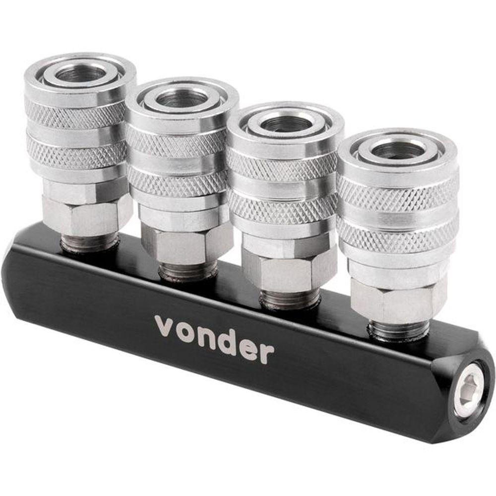 Engate Rápido Fêmea Quádruplo Com Rolete 1-4 Vonder - 1