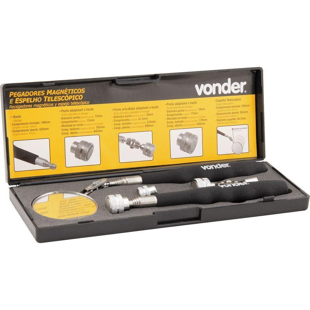 Jogo Pegador Magnético E Espelho Telescópico Com 5 Pç Vonder - 4