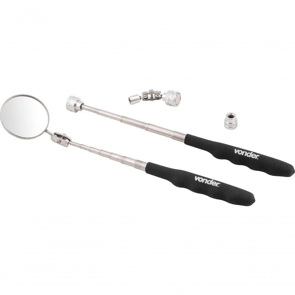 Jogo Pegador Magnético E Espelho Telescópico Com 5 Pç Vonder - 5