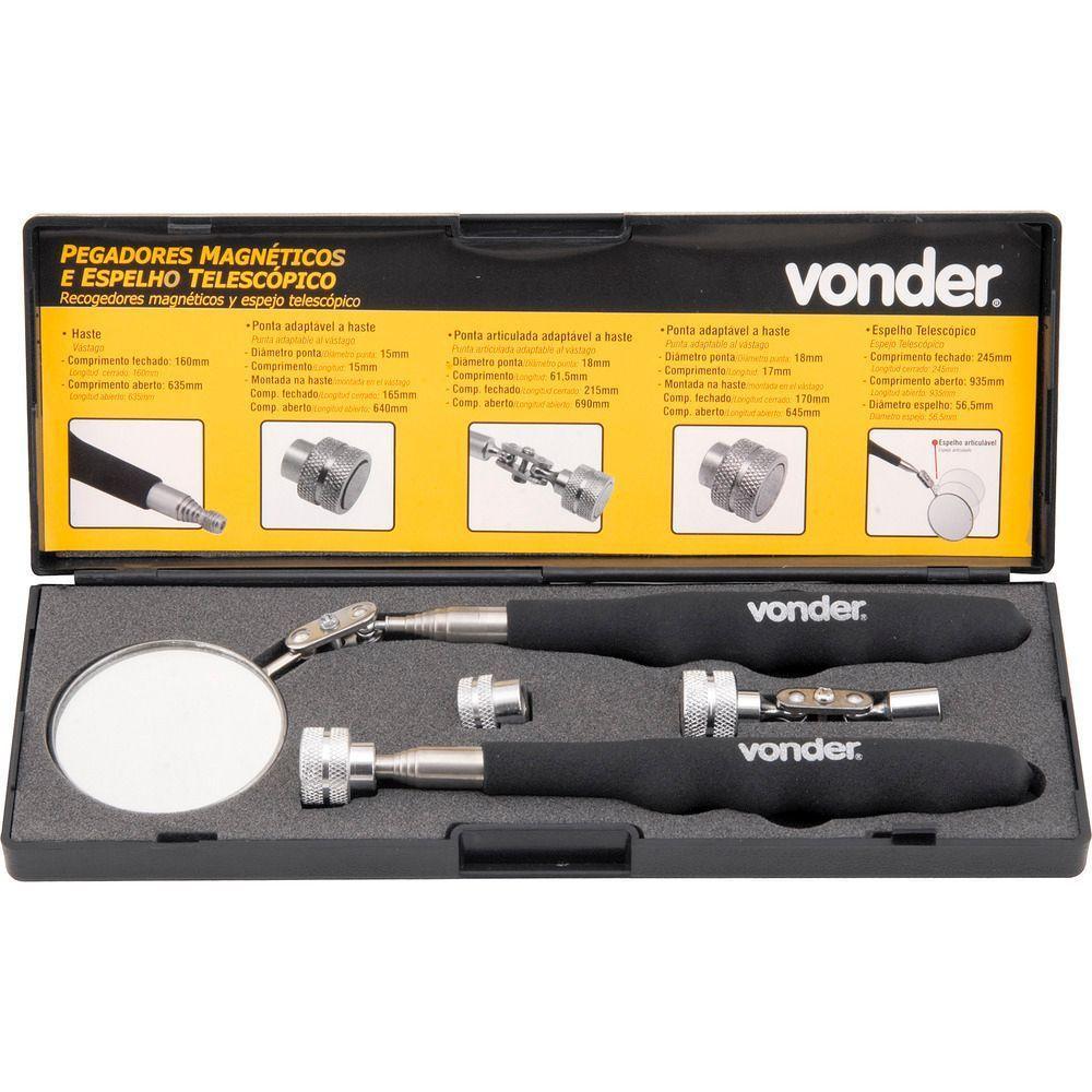 Jogo Pegador Magnético E Espelho Telescópico Com 5 Pç Vonder - 6
