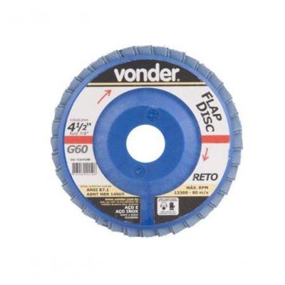 Flap Disc 4.1-2 G50 Costado Pvc Reto Inox Vonder