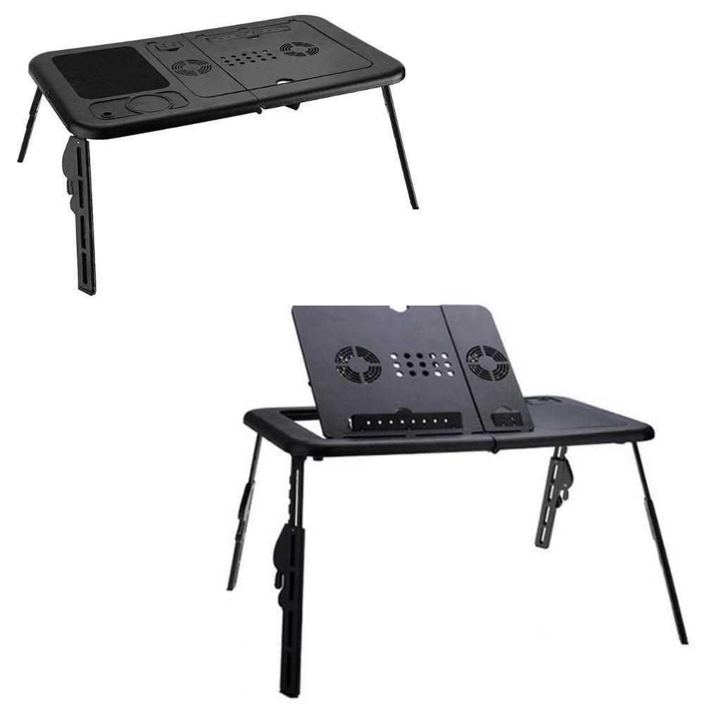 Mesa Notebook Apoio Refrigerador 2 Coolers Ventilador Touch Suporte Base Refrigerada Cama Sofa - 4