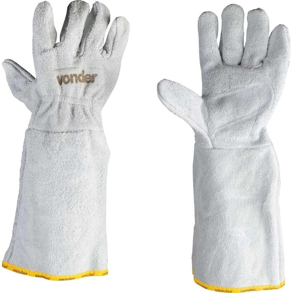 Luva Raspa Com Reforço Palma 20 Cm Petrol Vonder - 4