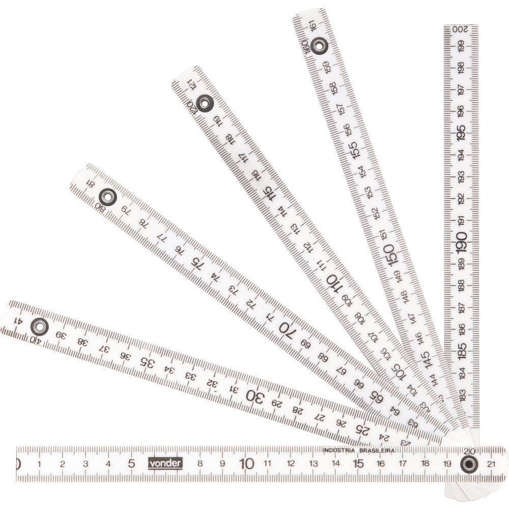 Escala Métrica 2 Metros Plástico Vonder - 1