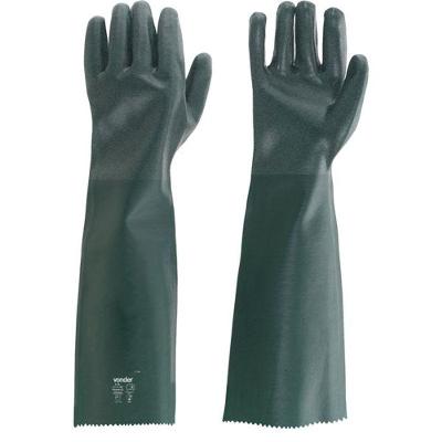 Luva Pvc Palma áspera Com Forro 56cm Pav0056 Com 05 Pares -