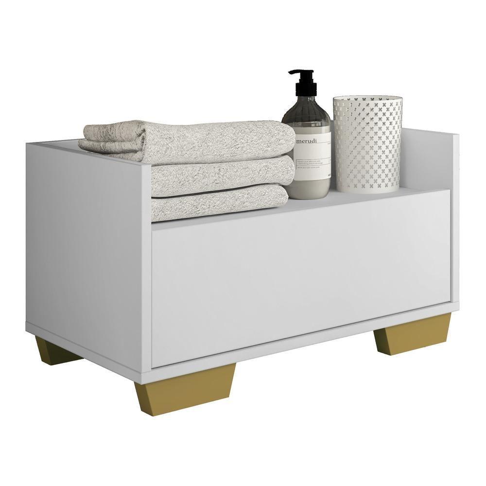 Gabinete Balcão Banheiro 80 Cm C/ Pés Quadrados - 1