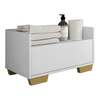 Gabinete Balcão Banheiro 80 Cm C/ Pés Quadrados - 1