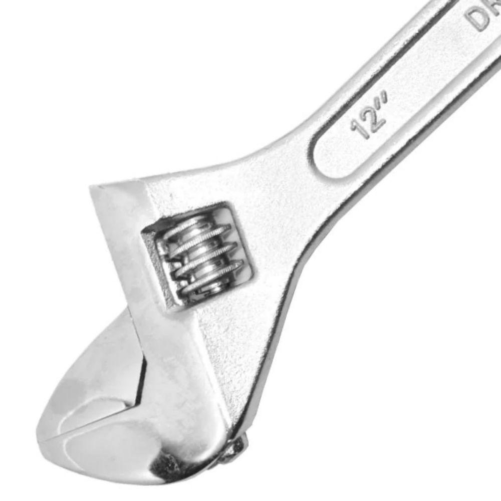 Chave Ajustável 12'' Aço Carbono Cromada Tradestar - 5