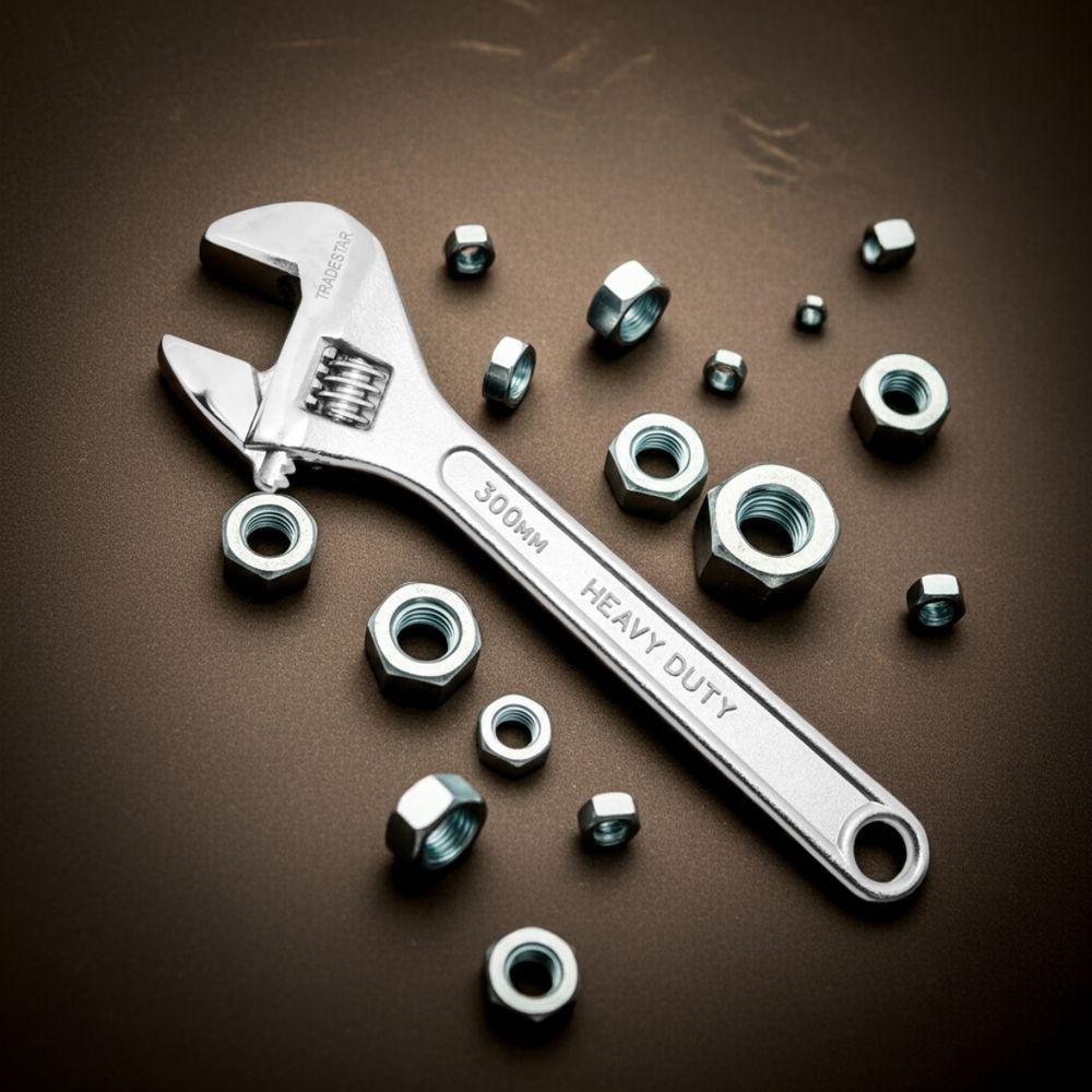 Chave Ajustável 12'' Aço Carbono Cromada Tradestar - 7