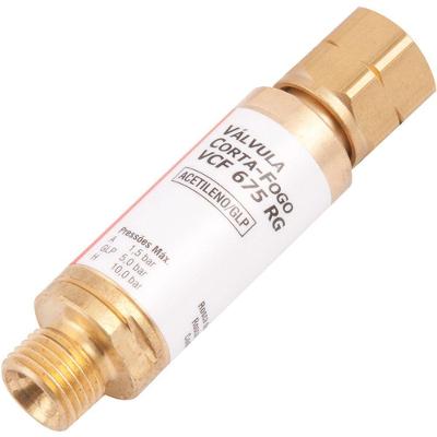 Válvula Corta Fogo Acetileno Para Regulador Vcf675rg Vonder