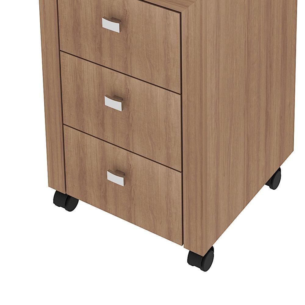 Gaveteiro Com Rodízios Multimóveis Cr25018 Amendoa - 3