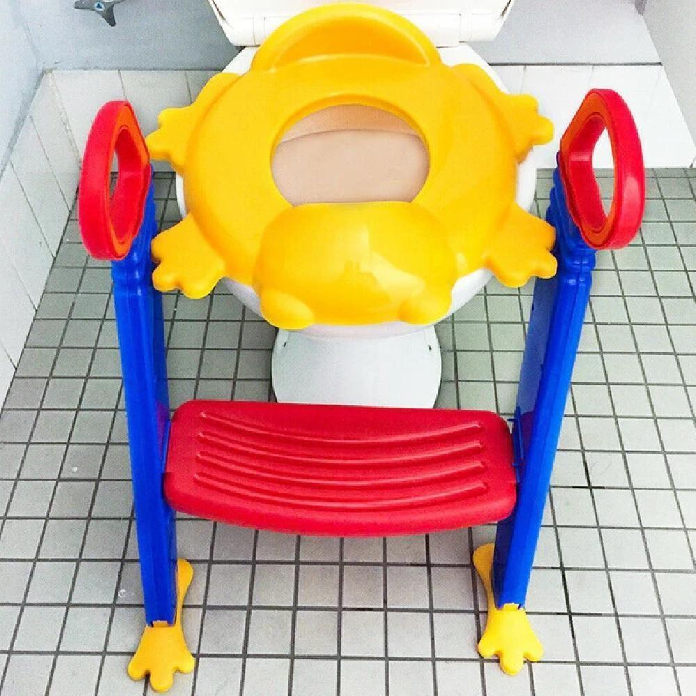 Troninho Assento Infantil Redutor Vaso Sanitario Com Escada Sapinho Bebe Pinico Ajustavel Desfralde - 2