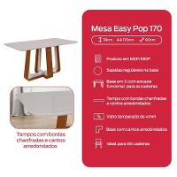 Mesa De Jantar Retangular 6 Lugares 170 Tampo Mdf/vidro Easy Pop Frassino/off White - 7