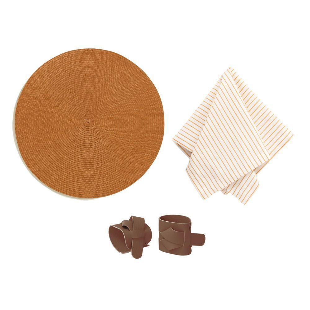 Kit Mesa Posta Copa E Cia 2 Lugares Camurça - 1