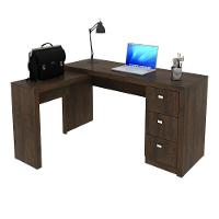 Escrivaninha/Mesa Escritório De Canto Multimóveis Vcr25011 Rústico Rústico - 1