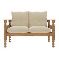 Namoradeira 2 Lugares Liz Cr7002.T62 Imbuia/Bege - 2