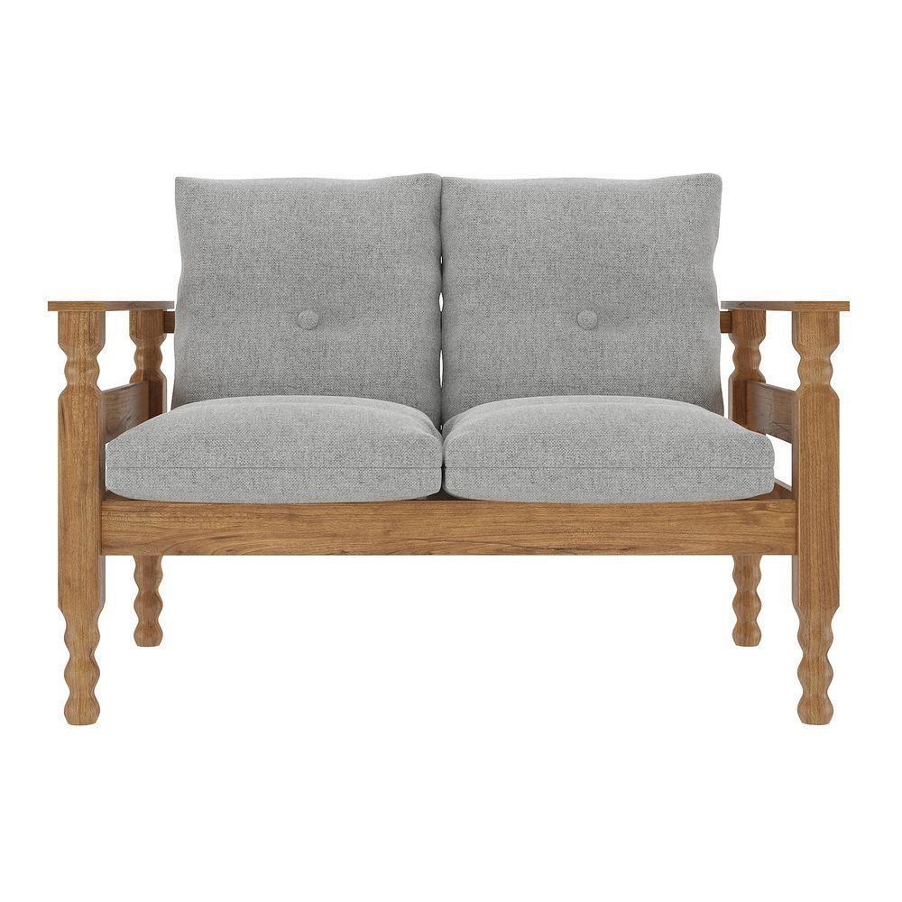 Namoradeira 2 Lugares Liz Cr7002.T63 Imbuia/Cinza - 2