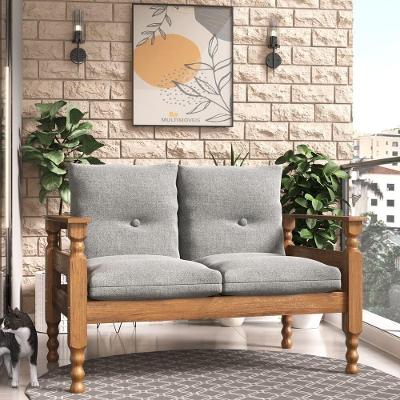 Namoradeira 2 Lugares Liz Cr7002.T63 Imbuia/Cinza
