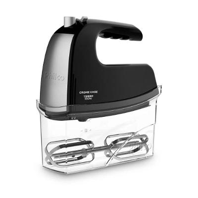 Batedeira Portátil Chrome Case Pbt450p. 550W Philco Com 4 Velocidades E Acabamento Inox 220V