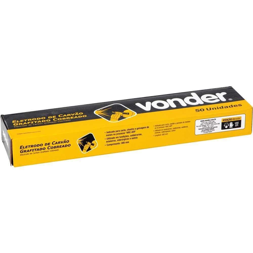 Eletrodo Carvão Grafitado Cobreado 1-4x12 Com 50 Pç Vonder - 4