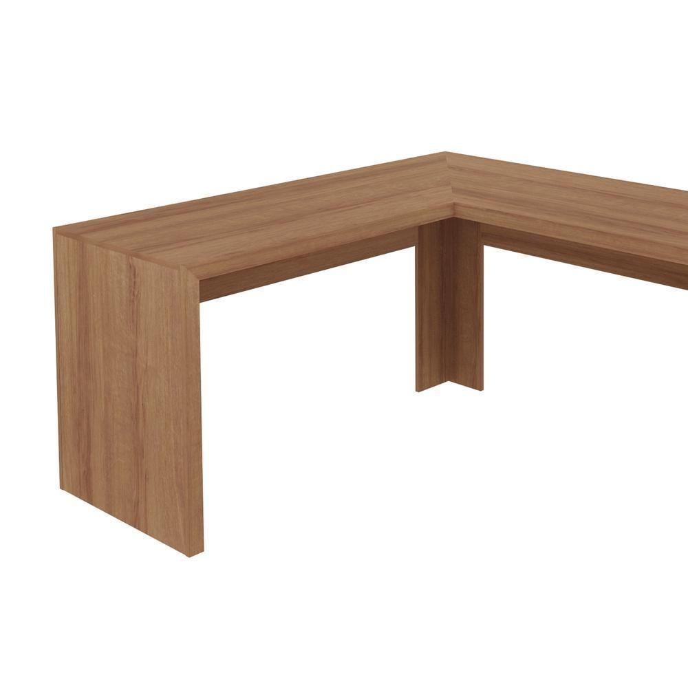 Escrivaninha/Mesa Escritório De Canto Multimóveis Vcr25024 Amêndoa Amêndoa - 2