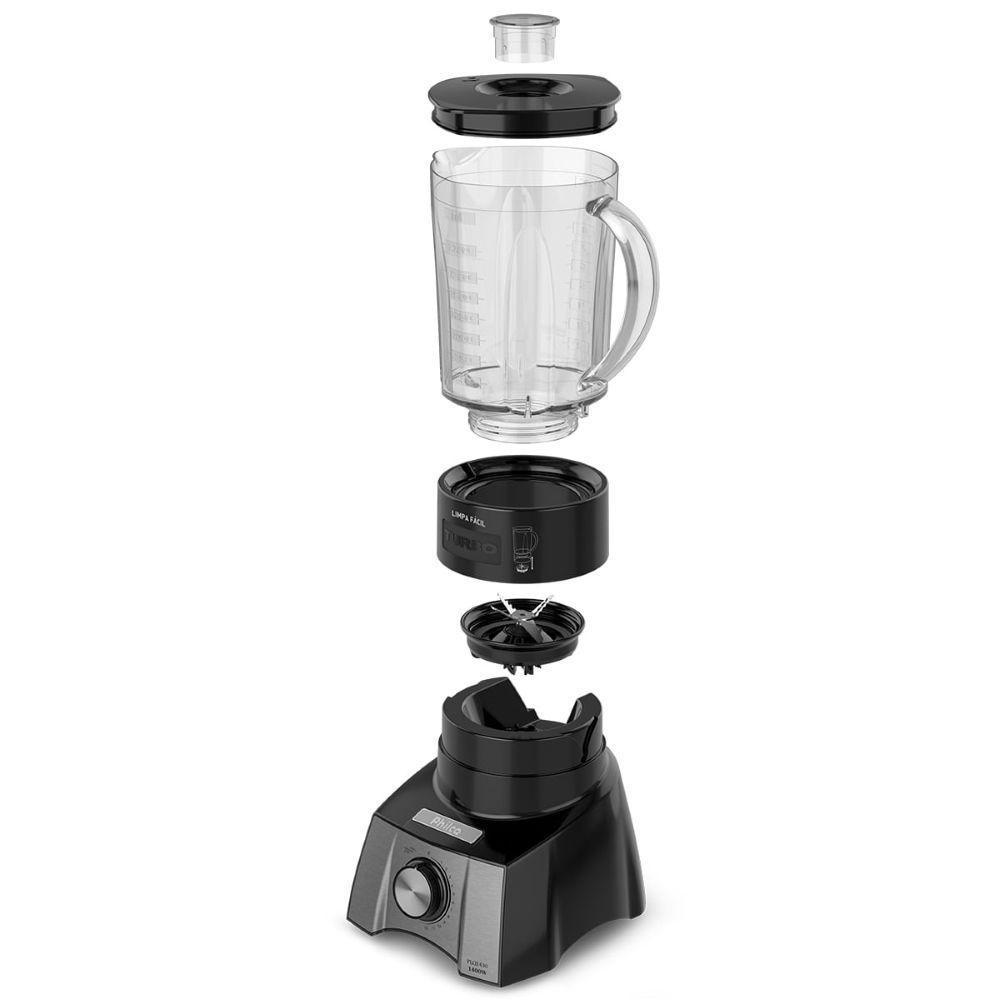Liquidificador Plq1430p 1400W Limpa Fácil Philco Inox 220V - 4