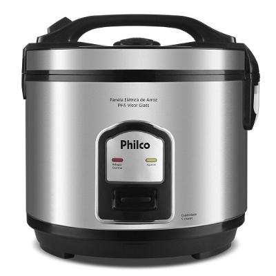 Panela De Arroz Elétrica Ph5p Visor Glass Inox Philco 220V