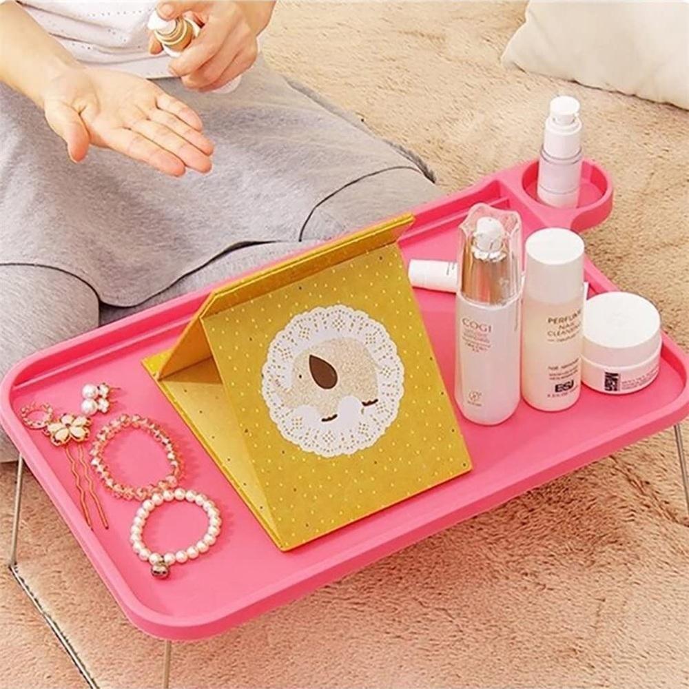 Mesa Desmontavel Suporte Copo Notebook Elegante Na Cor Rosa - 2