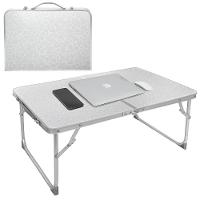 Mesa Dobravel Cama Notebook Sofa Aluminio Vira Maleta Portatil Suporte Home Office Refeicao Estudos - 1