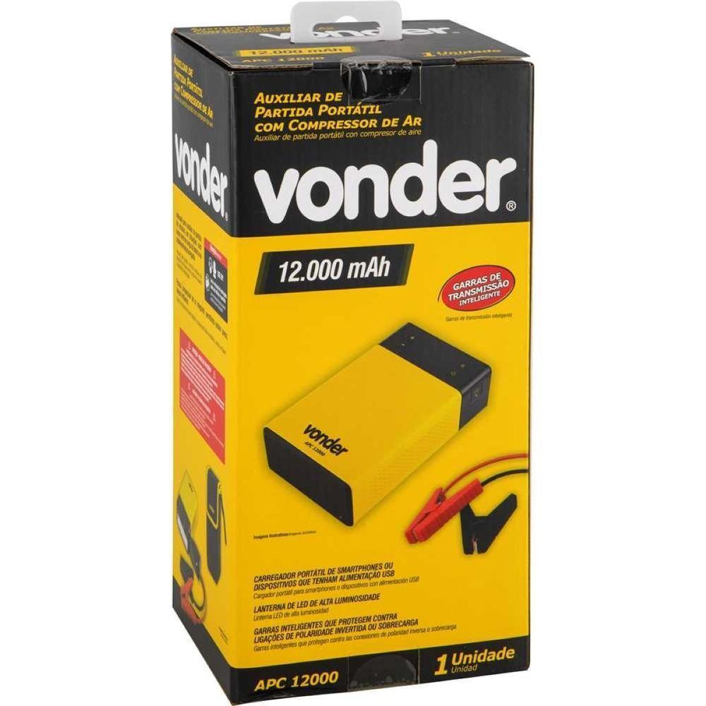 Auxiliar De Partida Portátil Multi Função Com Compressor Apc12000 - 6