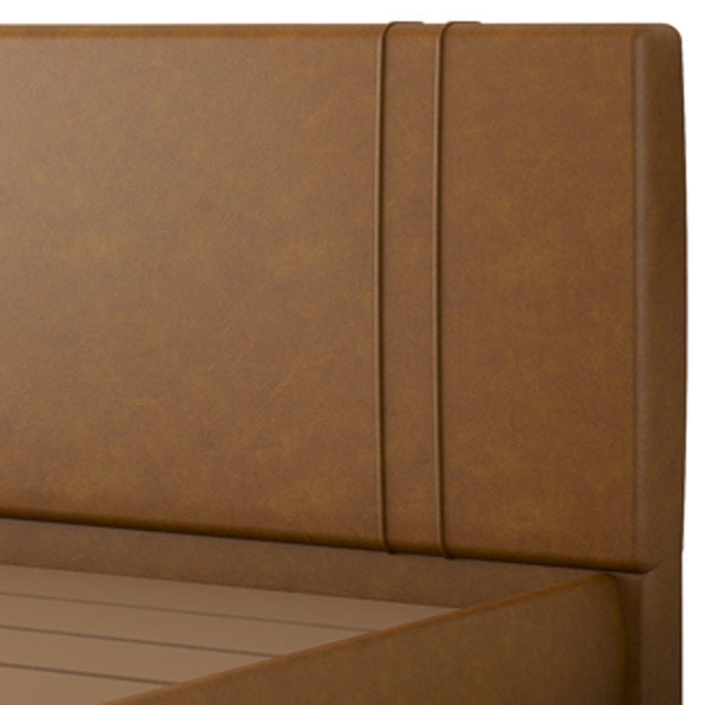 Cama King Flutuante Com Cabeceira 195cm Astra S04 Couríssimo Caramelo - Lyam Decor - 7
