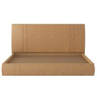 Cama King Flutuante Com Cabeceira 195cm Astra S04 Couríssimo Bege - Lyam Decor - 3