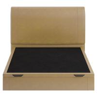 Cama Casal Baú Flutuante Com Cabeceira 140cm Spazio S04 Couríssimo Bege - Lyam Decor - 3